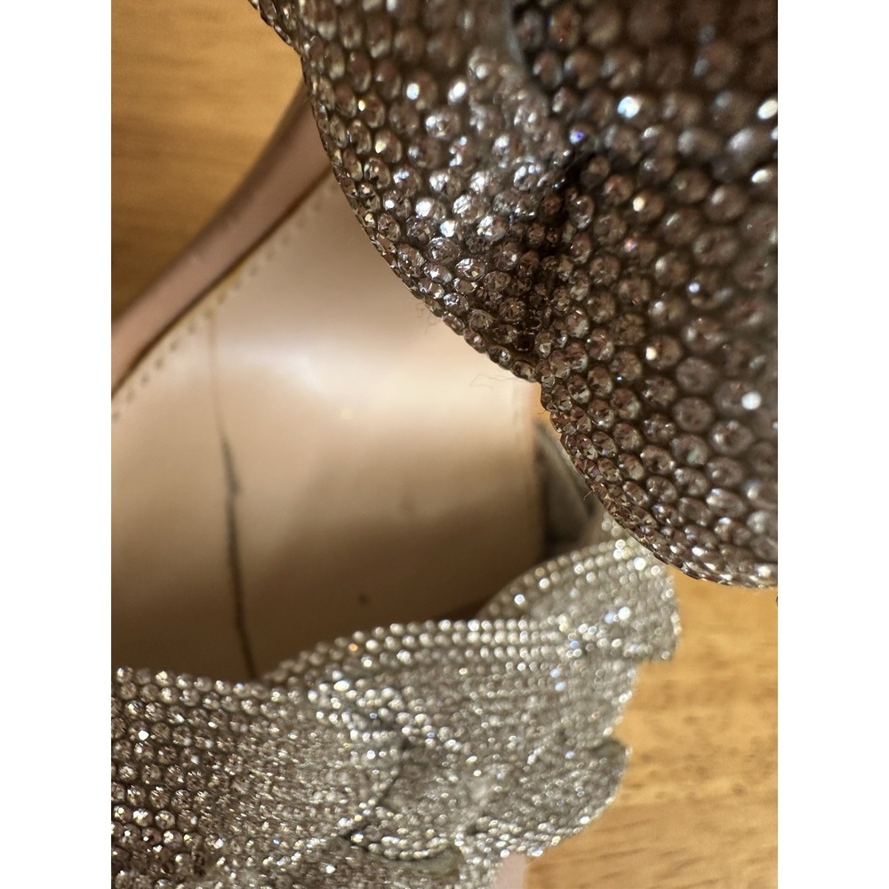 Steve Madden Women's Kenley High Heels Slip-on Sandal Rhinestone Tan Size 6M - Picture 9 of 11